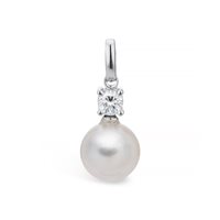Anhänger X-Diamond Dame Perle Coltivate in Weißgold Perla 0.15 Ct PE003BI - PE003BI